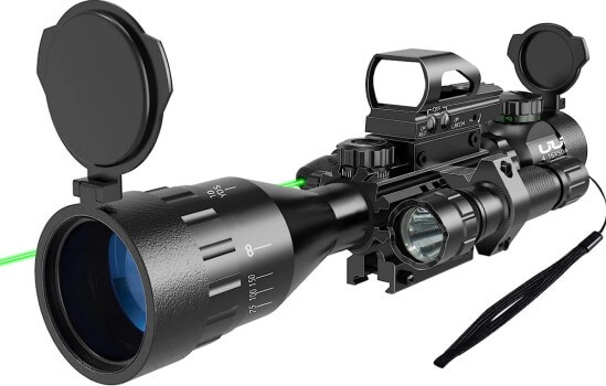 UUQ C4-12X50 Rifle Scope with Laser Sight-